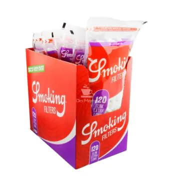 Caixa de Filtro Slim Extra Long Smoking aberta tabacaria da mata 