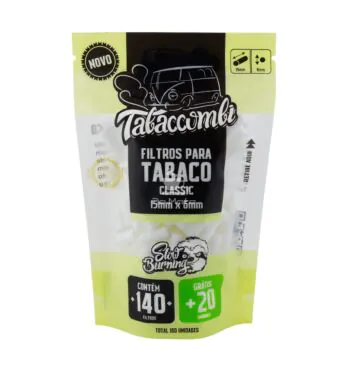 Filtro Tabaccombi Slow Burning Classic 15mm x 6mm de frente tabacaria da mata 