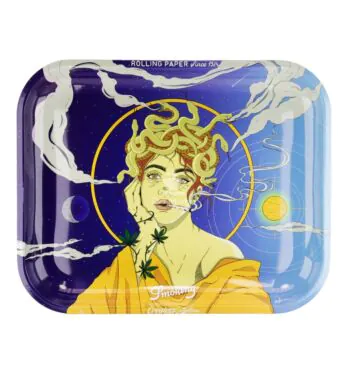 Bandeja de Metal Smoking XL Medusa de frente tabacaria da mata 