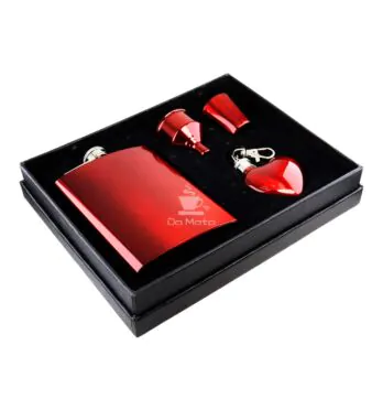 Kit de Cantil Metal Vermelho C/ Acessórios caixa de lado tabacaria da mata 