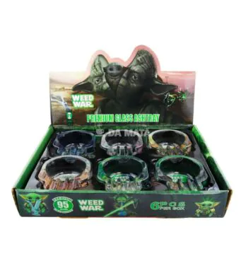 Caixa de Cinzeiro de Vidro Weed War tabacaria da mata 