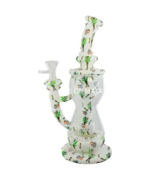 Bong Silicone e Vidro Rick and Morty Edição Premium de lado tabacaria da mata