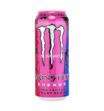 Energético Monster Energy Ultra Fantasy Ruby Red 500ml de frente tabacaria da mata