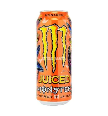 Energético Monster Monarch Juiced 500ml de frente tabacaria da mata