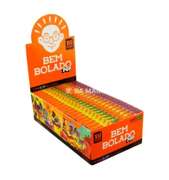 Caixa de Seda Bem Bolado Pop 1 1/4 Slim 100 Folhas de lado tabacaria da mata