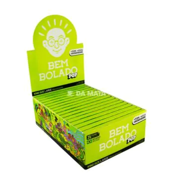 Caixa de Seda Bem Bolado Pop King Size + Tips + Cuia + Dichavador de lado tabacaria da mata
