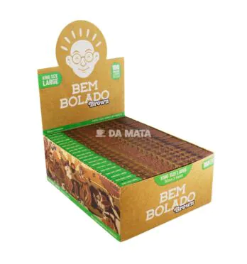 Caixa de Seda Bem Bolado Brown King Size Large 100 Folhas de lado tabacaria da mata