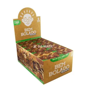Caixa de Seda Bem Bolado Brown Rolos C/ Piteira  de frente tabacaria da mata 