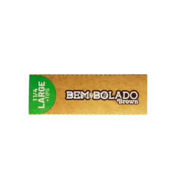 Seda Bem Bolado Brown 1 1/4 + Tips de frente tabacaria da mata
