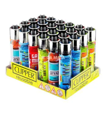 Caixa de Isqueiro Clipper Gamer4life 4 de lado tabacaria da mata