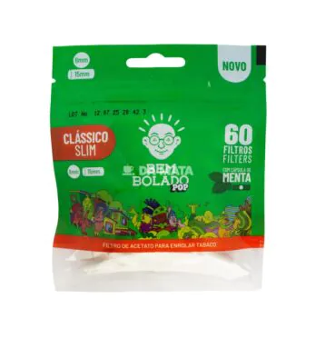 Filtro Bem Bolado Pop Mentol Clássico Slim de frente tabacaria da mata