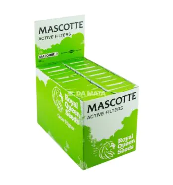 Caixa de Filtro Carvão Mascotte Rqs X Active 6mm de lado tabacaria da mata