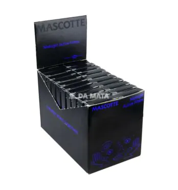 Caixa de Filtro Carvão Mascotte Midnight 6mm de lado tabacaria da mata