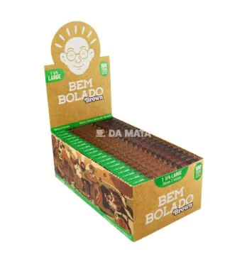 Caixa de Seda Bem Bolado Brown 1 1/4 Large 100 Folhas de frente tabacaria da mata 