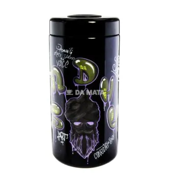Pote Hermético UV C/ Visor Sadhu Black Edition 1000ml de frente tabacaria da mata