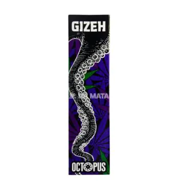Seda Gizeh Black Octopus King Size Slim + Tips de frente tabacaria da mata