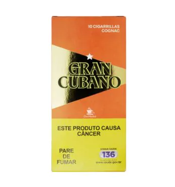 Cigarrilha Gran Cubano Cognac C/ Piteira de frente