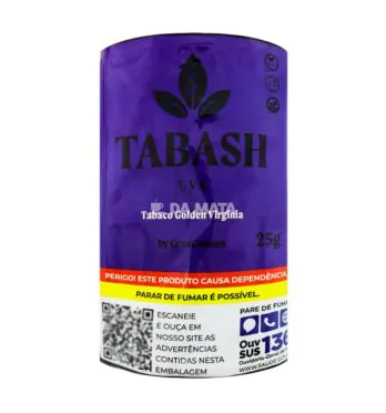 Tabash Uva Golden Virginia 25g de frente tabacaria da mata