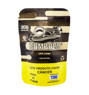 Bombaco Virgínia Gold Café Crema 30g de frente tabacaria da mata