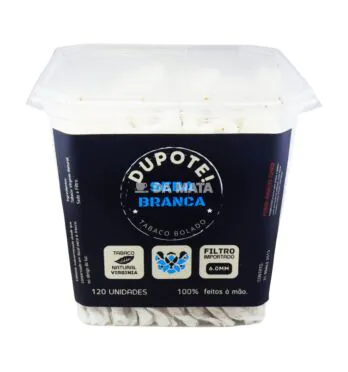 Pote de Terra Tabak Bolado Dupote Seda Branca de frente tabacaria da mata