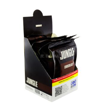 Caixa de Jungle Chocolate C/5un de lado aberta tabacaria da mata