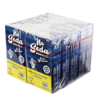 Caixa de Na Seda Branca Jeans c/Filtro 6mm fechada tabacaria da mata 