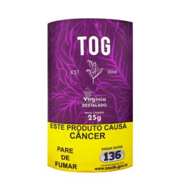 Tog Virginia Destalado 25g pacote de frente tabacaria da mata 