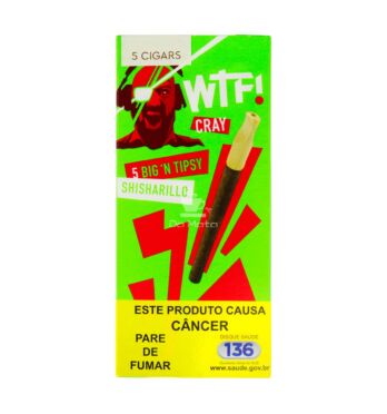 Cigarrilha WTF Big'n Tipsy Cray Maça Verde c/ 5un de frente tabacaria da mata  Verde
