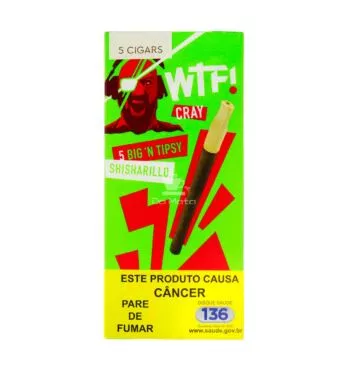Cigarrilha WTF Big'n Tipsy Cray Maça Verde c/ 5un de frente tabacaria da mata  Verde