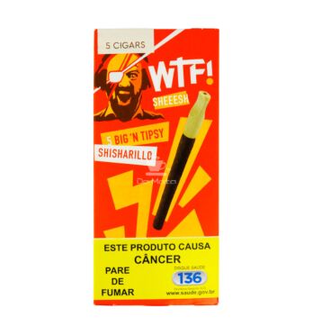 Cigarrilha WTF Big'n Tipsy Cray Sheeesh Vanilla C/5un de frente tabacaria da mata