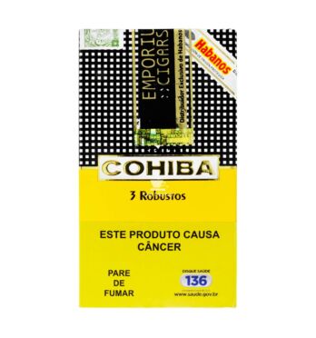 Charuto Cohiba Robusto Cx C/3un de frente