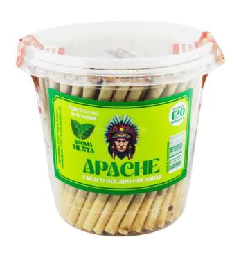 Pote de Apache Bolado Menta de frente tabacaria da mata 