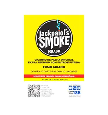 Caixa de Jack Paiol’s Goiano c/ Filtro e Piteira de frente tabacaria da mata