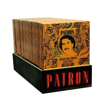 Caixa de The Patrón Destalado de lado tabacaria da mata