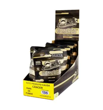 Caixa de Bombaco Virgínia Gold Café Crema de lado tabacaria da mata