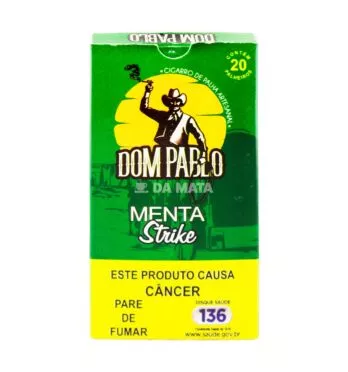 Palheiro Dom Pablo Menta Strike de frente tabacaria da mata 