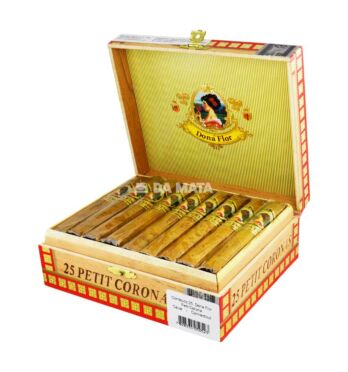 Caixa de Charuto Dona Flor Petit Corona Connecticut de lado tabacaria da mata