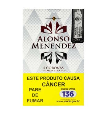 Petaca Charuto Alonso Menendez Corona Mata Fina C/5un de frente tabacaria da mata