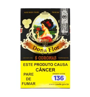 Caixa de Charutos Dona Flor Corona Mata Fina C/5 de frente