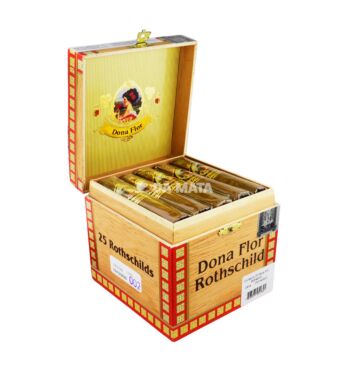 Caixa de Charuto Dona Flor Rothschild Connecticut de lado tabacaria da mata