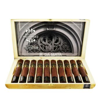 Caixa de Charuto Alonso Menendez Del Patron Gran Corona aberta tabacaria da mata 