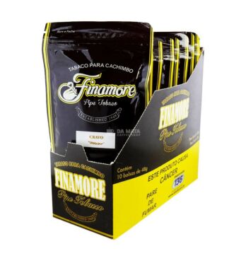 Caixa de Finamore Para Cachimbo Cravo de frente tabacaria da mata