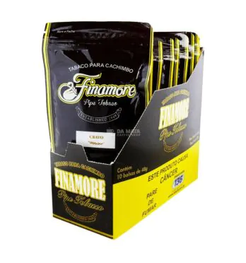 Caixa de Finamore Para Cachimbo Cravo de frente tabacaria da mata