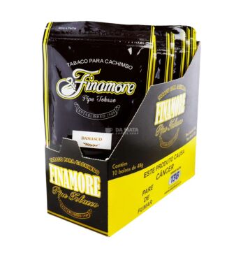 Caixa de Finamore Para Cachimbo Damasco de lado tabacaria da mata