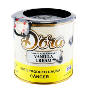 Lata de D'ora Vanilla Cream 50g de frente tabacaria da mata 