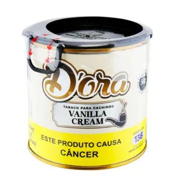 Lata de D'ora Vanilla Cream 50g de frente tabacaria da mata 