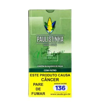 Palheiro Paulistinha Classic Menta c/ Filtro de frente tabacaria da mata 