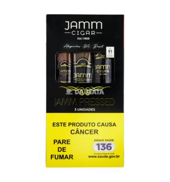 Petaca Charuto Jamm Seleção Pressed JP40 JP50 JP60 C/3un de frente tabacaria da mata