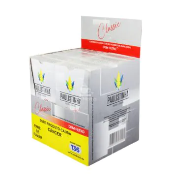 Caixa de Palheiro Paulistinha Classic com Filtro tabacaria da mata 