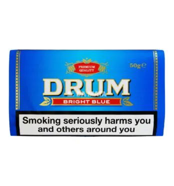 Drum Bright Blue 50g  de frente tabacaria da mata